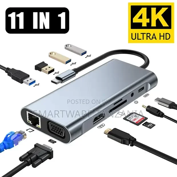 11 In 1 Type C USB C Docking Station Hub HDMI USB 3.0 VGA Pd