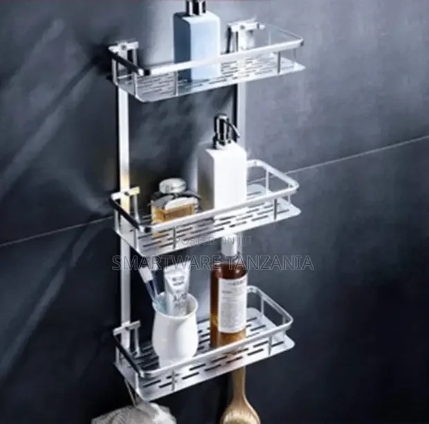 3 Shelves Stainless Steel Bathroom Shelf Shower Storage Rack