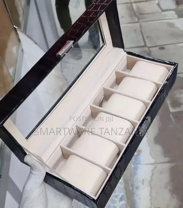 6 Slots Watch Case Box For Men Women  Watch Storage Box