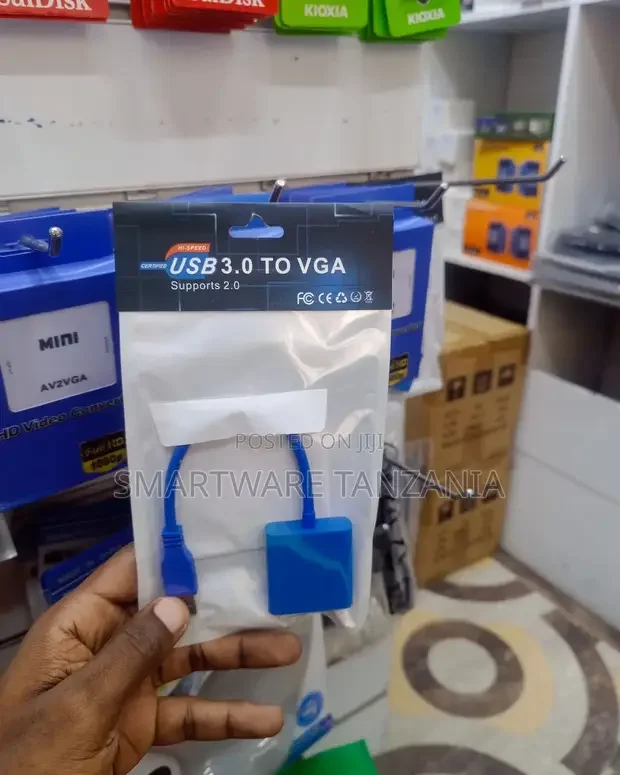 Usb 3.0 To Vga Adapter, Converts A Usb 3.0 Signal To A Vga Signal