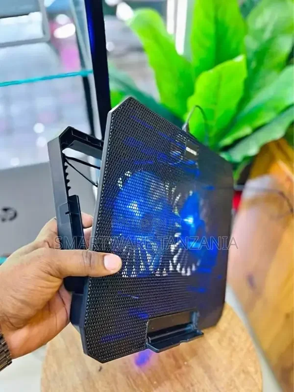 Adjustable Tilt And Blue Backlight, Laptop Fan Cooling Pad