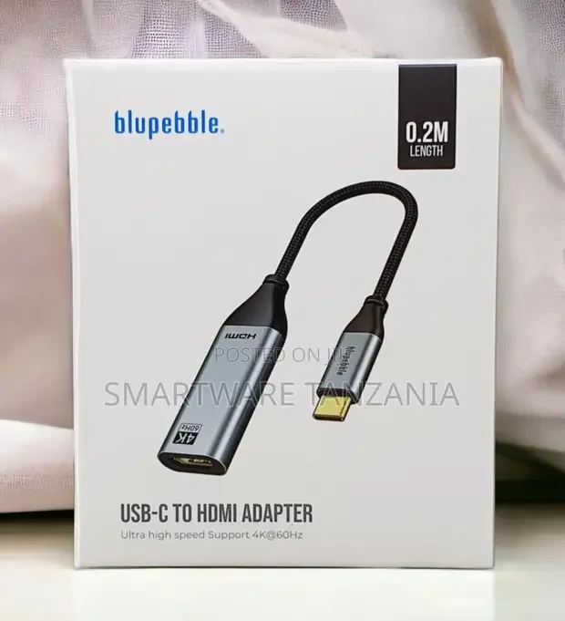 Blupebble Usb-C to Hdmi Adapter 60hz Braided Cable 0.2m