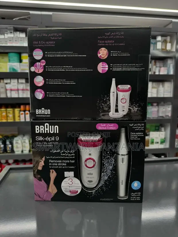 Braun Silk Epil 9 Wet Dry Epilator Bonus Edition Face Epilator