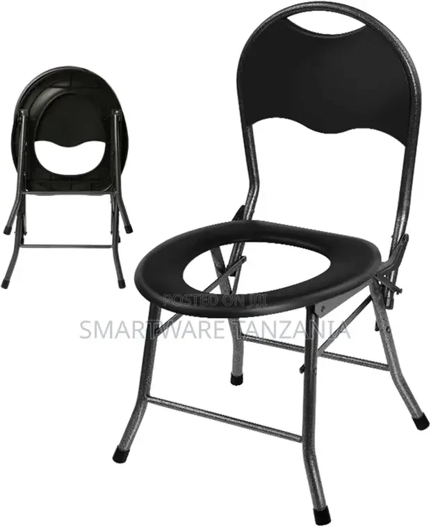 Camping Toilet Chair, Portable Toilet Chair With Backrest