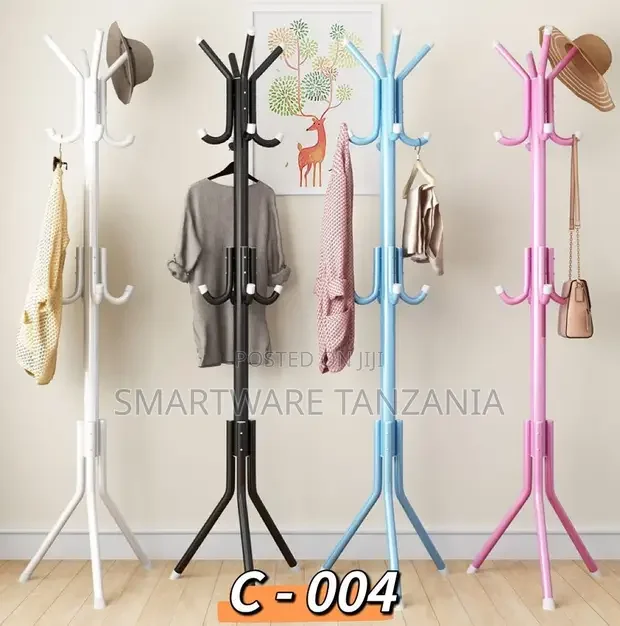 Clothes Rack, Clothing Garment Rack, Metal With 12 Hooks
