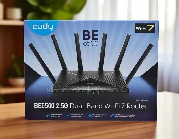 Cudy Wr6500h Be6500 Wi-Fi 7 Router 2.5g Port VPN Wireguard