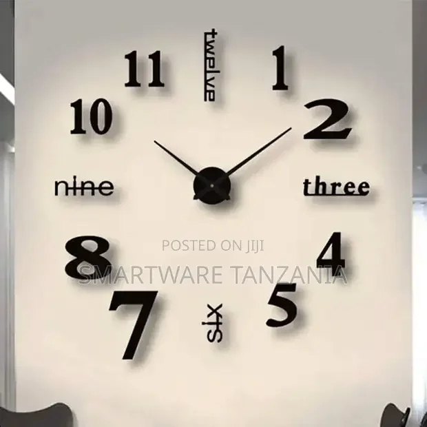 DIY Wall Clock 3D Frameless Silent Sticker DIY Modern Clock