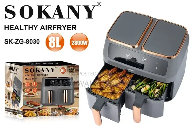 Double-pot Large Capacity Air Fryer 8l2.1 Gallon Oil-free