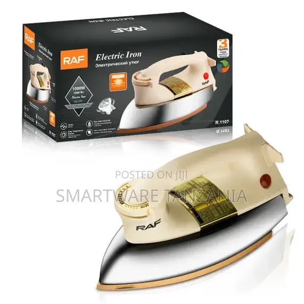Dry Iron, 1000w, Stainless Steel Soleplate, Auto Shut-Off, Anti-Drip