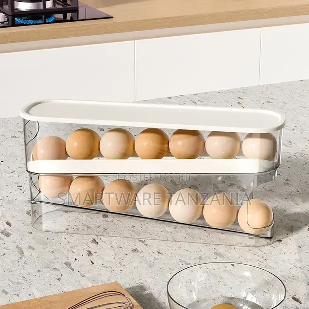 Egg Case For Refrigerator, 30 Eggs Storage, Clear Case, Draw