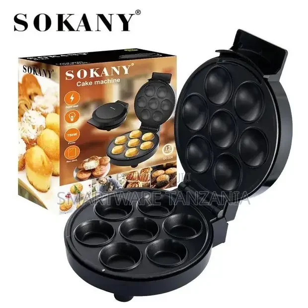 Electric Cake Machine, Make 7 Cupcakes, Nonstick Plates