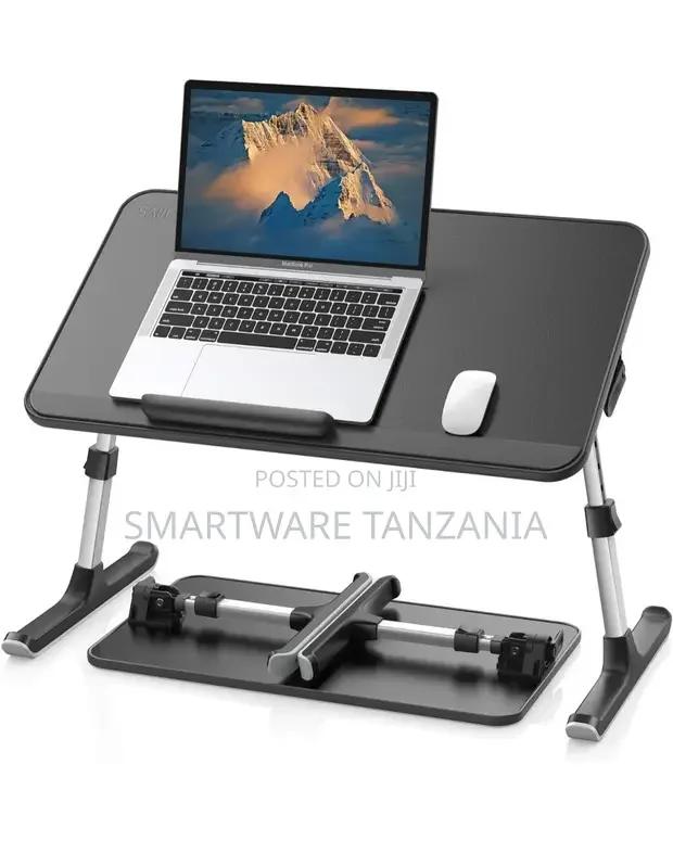 Foldable Laptop Desk For Bed With Usb, Bed Desk With Drawer