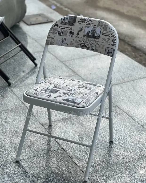 Folding Chair With Non-slip Foot Pads, For Home, Office