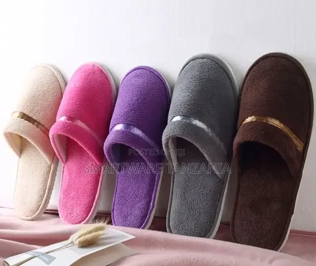 Fuzzy Slip on Indoor Outdoor Winter House Slippers