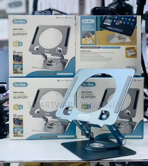 Go-Des Hd296 Tablet Stand Rotary Support Aluminum Adjustable