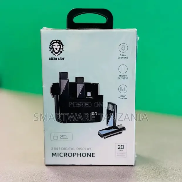 Green Lion 2-in-1 Digital Display Mic Type-C, 5 HRS Working
