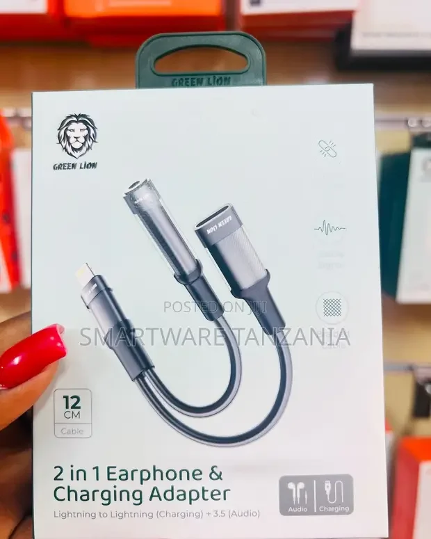 Green Lion 2-in-1 Lightning Adapter - Charge Listen Together