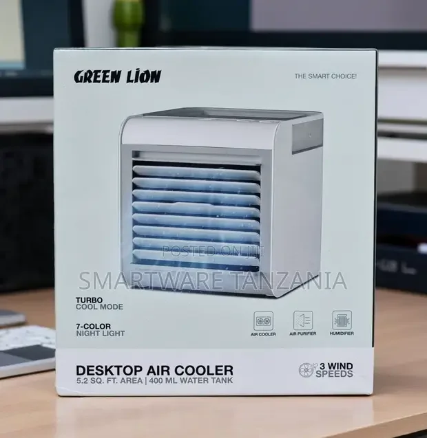 Green Lion Desktop Air Cooler 3-in-1 400ml Tank Turbo Mode 7 Colors