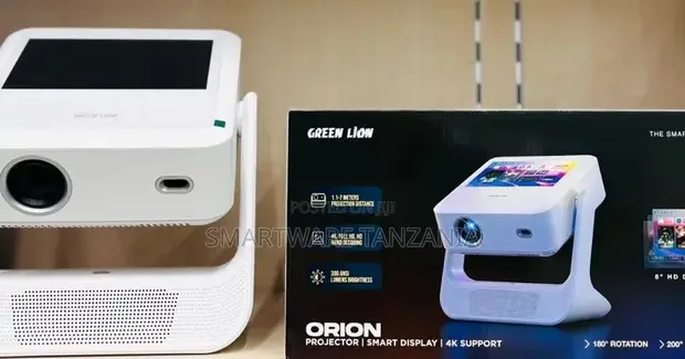 Green Lion Orion Portable Smart Projector, Support, 8” Hd Display