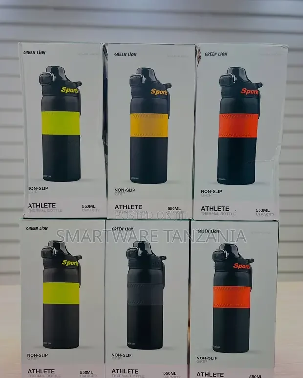 Green Lion Sport Athlete Thermal Bottle 550ml Non-Slip 6-Pack