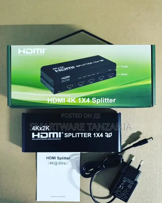 Hdmi Splitter, 1 in 4 Out Hdmi Audio Video, Supports Hd 3d HDR