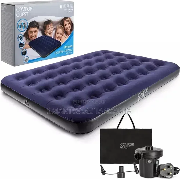 High Inflatable Blow Up Bed For Home Camping Travel Airbed