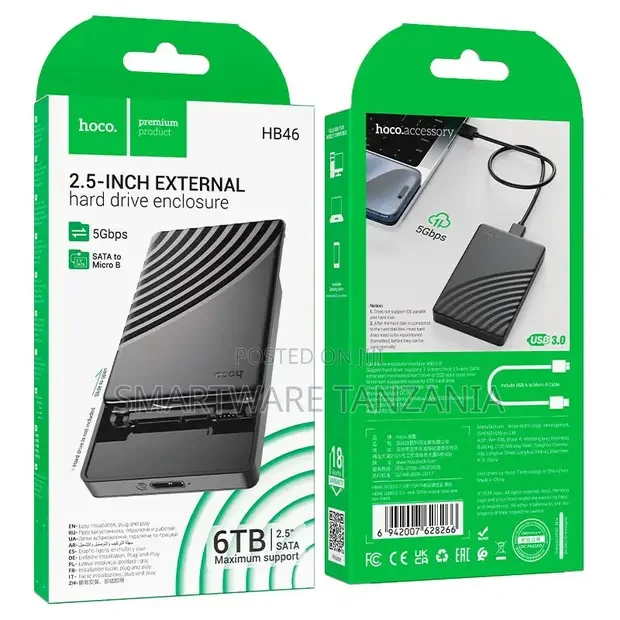 Hoco Hb46 2.5 Inch External Hard Drive Enclosure Usb 3.0 Sata Case
