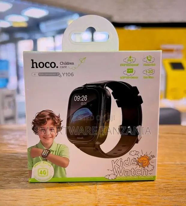 Hoco Y106 Children Smart Watch 4g GPS Ipx7 Waterproof Black
