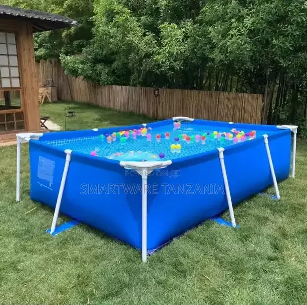 Intex Metal Frame Pool Rectangular 3x2m Blue, 3 X 2 X 0.75m