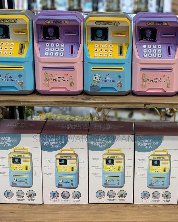 Kids Piggy Bank Portable Handle Built-in Digital Password