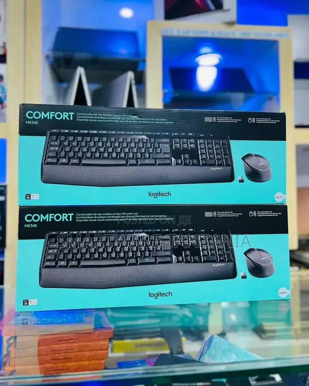 Logitech Mk345 Comfort Wireless Keyboard Mouse Combo Palm Rest