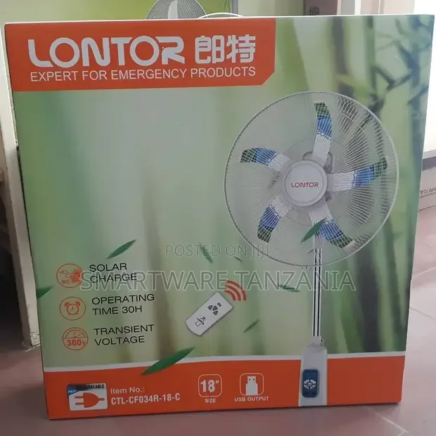 Lontor 18-inch Premium Rechargeable Standing Fan