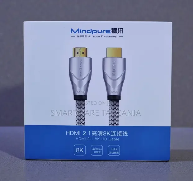 Mindpure Hdmi 2.1 Braided Cable 48gbps Hifi Silver