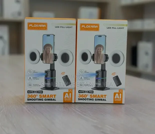 Plokama Auto-A20 Pro 360 Ai Gimbal With Led Fill Light