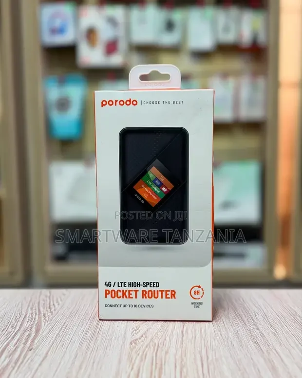 Porodo 4g Lte Pocket Router - High-Speed Wifi for 10 Devices 8hr