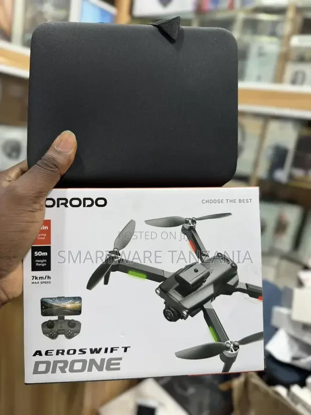 Porodo Aeroswift Drone 50m Height Range 7kmH With Carry Case