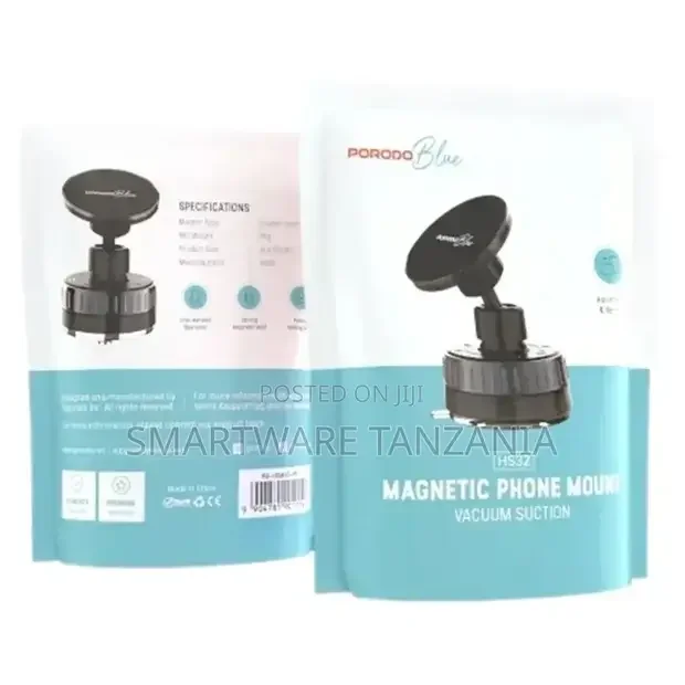 Porodo Blue Magnetic Phone Mount - Black