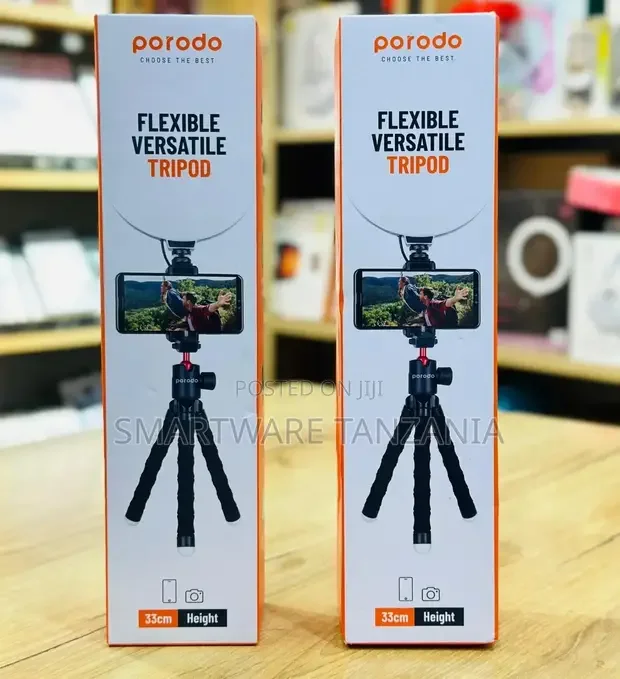 Porodo Flexible Versatile Tripod, 360° Panoramic Head