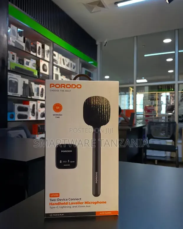 Porodo Lfs133 Wireless Handheld Lavalier Microphone 12h Battery