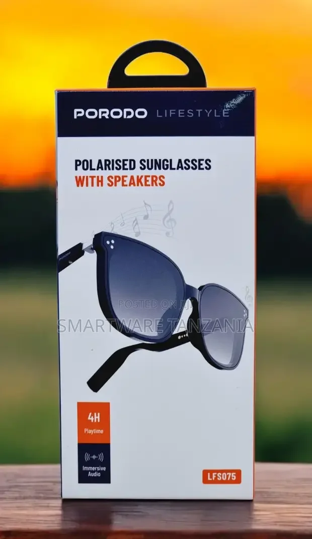 Porodo Polarized Sunglasses With Speaker, 160 H Standby