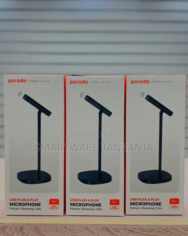 Porodo Usb Plug Play Microphone for Streamers, Gamers, and Creators