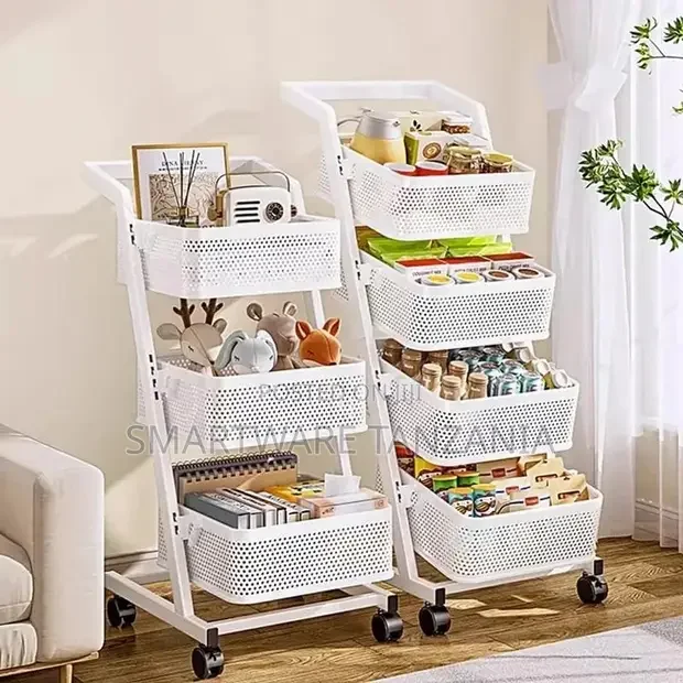 Portable Kitchen Cart, Kitchen Cart With Storage and Wheels