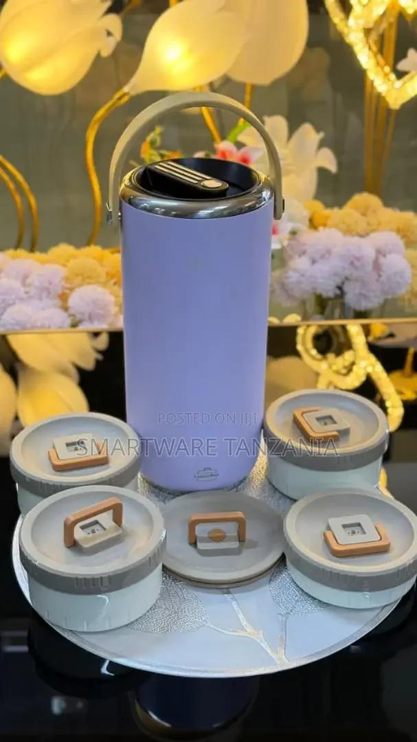 Portable Purple Thermos Lunch Set for Fresh Meals on the Go