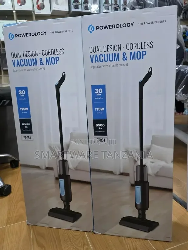Powerology Dual Design - Cordless Vacuum Mop - Black