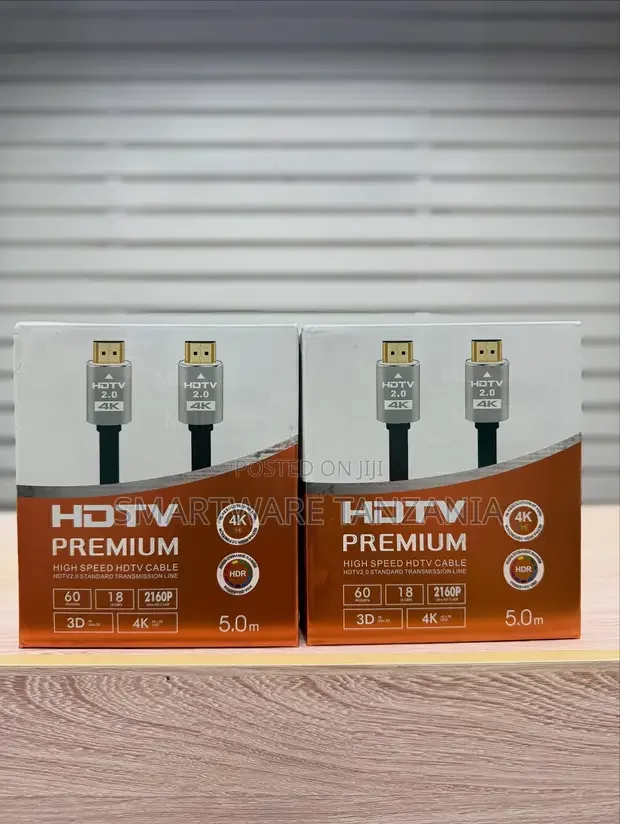 Premium 5.0m High Speed HDTV 2.0 Cable  60hz, Hdr, 18gbps