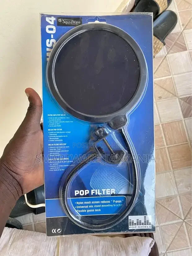 Professional Microphone Pop Filter Mask Dual Layered Wind