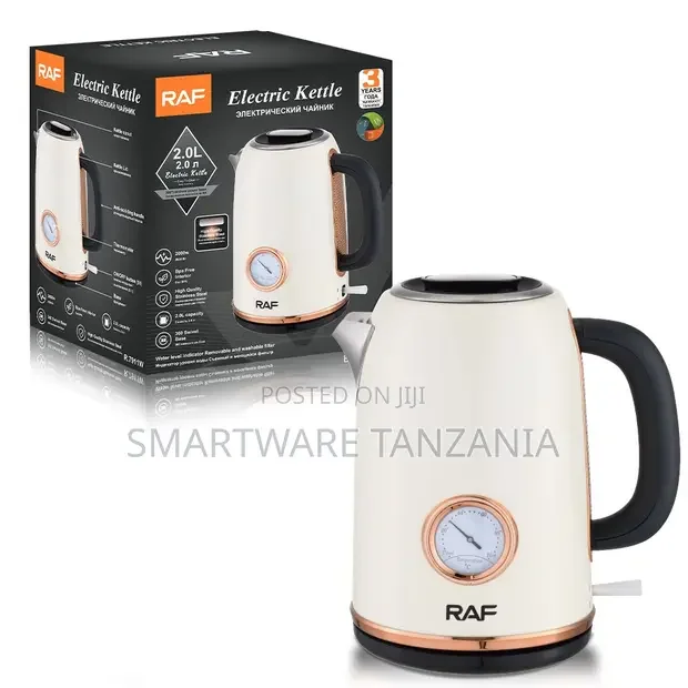 Raf 2l Electric Kettle R.7911w White Rose Gold Stainless 2000w