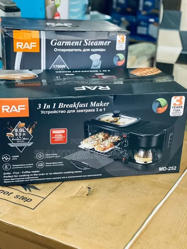 Raf 3 In 1 Breakfast Maker Grill-frye-coffe Maker 9 Litre