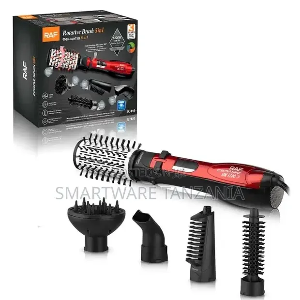 RAF 5-in-1 Rotative Brush Hair Styling Kit For Hair Styling