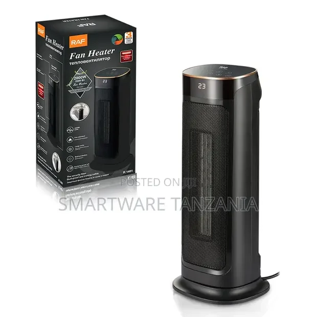 Raf Ceramic Tower Heater R.1401 2000w Digital Display Fire Safe